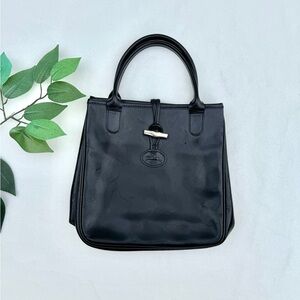 Longchamp black leather handbag